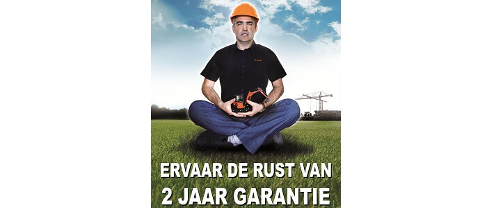 Kubota 2 jaar garantie